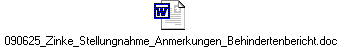 090625_Zinke_Stellungnahme_Anmerkungen_Behindertenbericht.doc